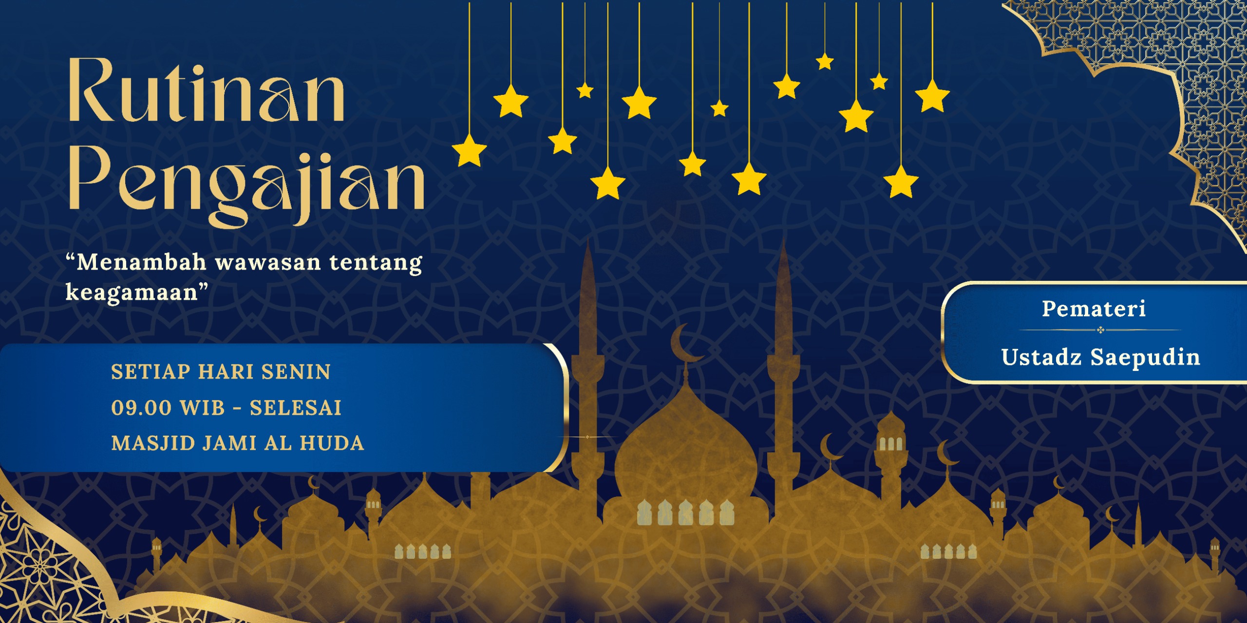 Rutinan Pengajian Hari Senin Masjid Jami Al-huda Desa Datar Rutinan Pengajian Hari Senin Masjid Jami Al-huda Desa Datar